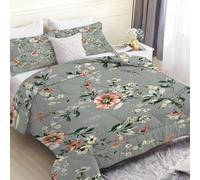 PNHCL Couette Imprimée 140x200 sans Housse Lavable Floral - Couette 1 Personne 4 Saisons Fleurs Sauvages Légère et Chaude, Édredon Réversible pour Enfant Fille Garçon MP97