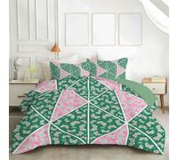 PNH ouette Imprimée sans Housse 220x240 Patchwork GéOméTrique Couette 4 Saisons Lavable, Douce et Respirante, Édredon Réversible Motif Motif de Papillons pour Couple Adulte MH-100