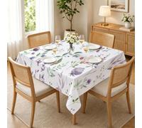 PNHCL Nappe Fleurs Sauvages 80x80 cm Carrée, Nappe Imperméable Lavable Papillons AquarelleS pour Petite Table Cuisine Salon R-52