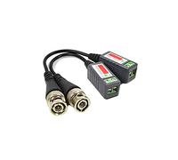 PNI acctvvb Adaptateur 201 C Câble vidéo Balun Passif, BNC, Lot de 2, 600 m chromé/Noir