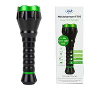 PNI Adventure F750 Lampe de poche en aluminium à lumière verte LED 10 W 500 lm jusqu'à 850 m IP44 Batterie 4000 mAh incluse Charge via USB Type-C Lumière verte parfaite pour la chasse