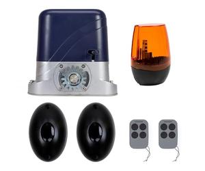PNI AP800D Kit d’automatisation de portail, moteur, cellules photoélectriques, télécommande, lampe, portail coulissant 230 V, 1100 N et 800 kg