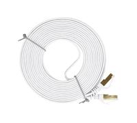 PNI Câble réseau plat S/STP CAT7 U7075W, 2 x RJ45, 4 paires de fils, 32AWG, cuivre, 10 Gbps, 600 MHz, 7,5 m, blanc
