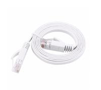 PNI Câble réseau plat S/STP CAT8 U8015W, patch, 2 x RJ45, 4 paires de fils, 28AWG, cuivre, 40 Gbps, 2000 MHz, 1,5 m, blanc