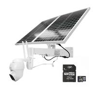 PNI Caméra de vidéosurveillance IP60 PTZ en Direct avec Panneau Solaire, 2 MP, GSM 4G et Carte Micro SD PNI 128 Go