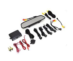 PNI Car Parking Reverse Système avec LCD Rétroviseur Escort P05 A avec 4 Capteurs, Caméra de Recul