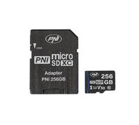 PNI Carte mémoire 256 GB avec Adaptateur SD Classe 10, 80 Mo/s, V30