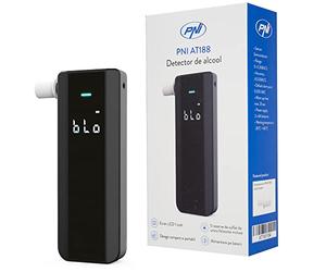 PNI Détecteur d'alcool AT188 avec écran LCD, Alarme sonore et Lumineuse