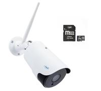 PNI House IP52LR Caméra de vidéosurveillance sans Fil 2 MP 1080P avec Carte mémoire Micro SD 128 Go avec Adaptateur SD