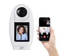 PNI IP733 Caméra de Surveillance vidéo 3 MP, Audio et vidéo bidirectionnel, avec Bouton d'appel Bluetooth, écran, Fonction babyphone