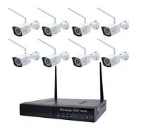 PNI Kit de Surveillance vidéo House Wifi550 NVR et 8 caméras de Surveillance Vidéo sans Fil, 1
