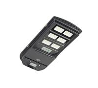 PNI Lampadaire SL220 200 W, avec panneau solaire intégré de 15 W, 6 500 K, 1 700 lm, 3 batteries intégrées de 15 Ah et détecteur de mouvement à micro-ondes