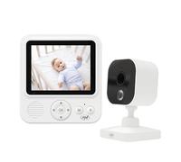 PNI Moniteur vidéo pour bébé BM280 écran 2,8" sans Fil 2,4 GHz, capteur de température, VOX, Vision Nocturne, Fonction Zoom, berceuses