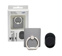 PNI O-Ring Light Black, 3 en 1 Anneau de Prise de Main, Support Telephone Voiture Inclus, Compatible avec Toutes Les Tablette Téléphone, Bague Doigt 360 degrés Crochet de Voiture Grip