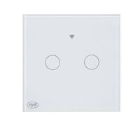PNI Interrupteur WiFi tactile PT202L, 10A, Tuya, Alexa & Google, Live Wire, sans neutre