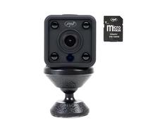 PNI SafeHome PT945M Mini caméra de Surveillance WiFi 1080p Tuya Smart Control + Carte mémoire microSD 128 Go avec Adaptateur SD