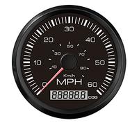 PNMNZTPAP 9-32V 85mm GPS Jauge de Vitesse de Compteur de Vitesse 0-6 0mph 100 KM/H Odomètre réglable for antenne for Camion de Voiture Bateau Marin de Moto Compteur de Vitesse(60M BN)