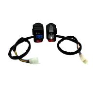 PNMNZTPAP Interrupteurs de guidon moto 22 mm 7/8 po, clignotants d'urgence, feux antibrouillard, klaxon, bouton démarrage électrique Interrupteur de guidon de moto(1 pair)