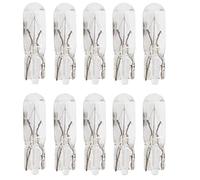 10 Pièces W2W T5 12V 1.2W Voiture Lampe Halogène Instrument Lumières Tableau De Bord Ampoule Auto Intérieur Lumière Voiture Style,Blanc