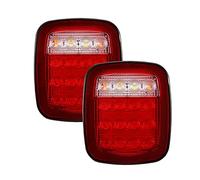 PNNNU Feu Arrière Universel À 16 LEDs pour Jeep Wrangler YJ TJ CJ JK 2 Pièces,Rouge