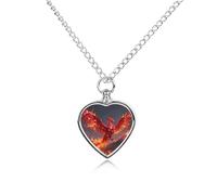 PNOMEDPKJ Collier avec pendentif en forme de phénix pour cendres de chien et chat avec entonnoir - Pendentif funéraire pour animal domestique - Médaillon souvenir pour homme et femme