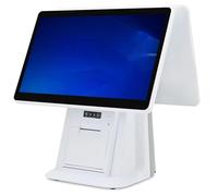 Pnpaea Écran Tactile de 15.6in Pouces, Caisse enregistreuse, Clavier, Imprimante 58mm Intégrée, Pack Complet, Ordinateur de Point de Vente, Point de Vente d'Usine DualScreen-A（80mm）