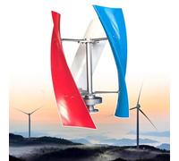 Pnpaea GéNéRateur éOlienne,GéNéRateur De Turbine éOlienne Verticale, GéNéRateur à Aimant Permanent, Puissance,Faible Vitesse De DéMarrage Silencieux MixedColorsA-300W