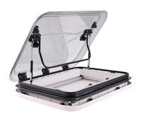 Pnpaea Lanterneau de Toit,fenêtre de Toit,Lanterneau Camping-Car Double Vitrage,Lanterneau Sky avec LEDs Store Occultant et Moustiquaire,pour Caravane 500 * 500mm