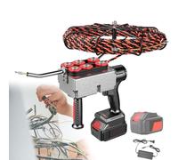 Pnpaea Tire-câble à Ruban de Poisson,Machine de câblage Mural pour électricien, Tire-Fil électrique sans Fil,pour câble de Communication de décoration 15MeterLeadWire-1battery(10cells)