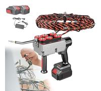 Pnpaea Tire-câble à Ruban de Poisson,Machine de câblage Mural pour électricien, Tire-Fil électrique sans Fil,pour câble de Communication de décoration 30MeterLeadWire-2batteris(10cells)
