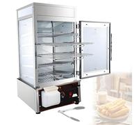 Pnpaea Vitrine Chauffante Commerciale à 5 Niveaux,Vitrine Chauffante Commerciale à 5 Niveaux,Cuisson à La Vapeur du Pain, 30 °C à 110 °C,pour Restaurant, Boulangerie