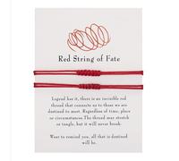 PNPGDYKR 2 Pièces Bracelet fil rouge, Amulette protection puissante, Réglable Kabbalah Bracelet Nœud Fil Bracelet, Bracelet rouge porte bonheur