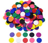 PNPGDYKR Jetons de poker en plastique, 100 pièces, Jetons de jeux de bingo et de loto, Marqueur (6 couleurs, 25mm)