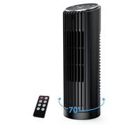 PNTCK Ventilateur colonne de Tour avec Télécommande, 33 cm Ventilateur ultra silencieux(24 dB) - 4 Modes & 4 Vitesses, Oscillation 70°, Minuterie 12H, Affichage LED, Fonction Automatique avec Capteur