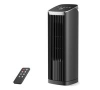 PNTCK Ventilateur tour pour chambre à coucher, 7,3 m/s, ventilateur de bureau silencieux, oscillant à 70° avec télécommande, écran LED, 4 options de vitesse, 4 modes, 12 minuterie, ventilateur