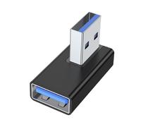 Pnuokn Adaptateur d'extension USB 3.0 mâle vers femelle coudé vers le haut à 90 degrés pour ordinateur portable PC USB convertisseur d'extension adaptateur 90 degrés profil bas