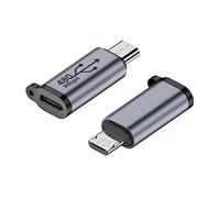 Pnuokn Adaptateur micro USB Type-C femelle vers micro USB mâle - Prend en charge le chargement de la synchronisation des données - Adaptateur en alliage vers mini USB Micro USB vers USB type C Mini