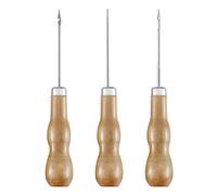 Pnuokn Alêne de couture professionnel avec poignée en bois massif pour poinçon, outils de cordonnier, alêne pour cuir artisanal, chaussures, alêne de couture