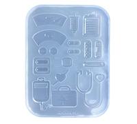 Pnuokn Moule en silicone, moule en silicone sur le thème médical, moule creux en silicone pour remplissage de résine époxy moule pour résine de sable mouvant