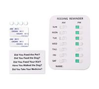 Pnuokn Tableau de rappel d'alimentation pour chien - Autocollant facile à monter - Médicaments et aliments pour nourrir votre chien