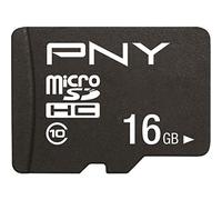 PNY Carte mémoire microSDHC Performance Plus 16 Go Classe 10 avec adaptateur SD