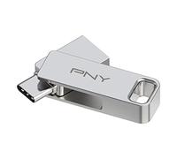 Clé OTG USB 3.2 256GB USB C & USB A Métal argent PNY