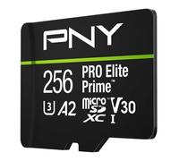 PNY 256GB Pro Elite Prime C10 U3 V30 A2 microSDXC Carte Mémoire Flash
