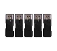 PNY 64GB Attaché 3 Clé USB 2.0, Pack de 5, Noir, P-FD64GX5ATT03-MP