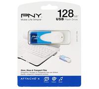 PNY - Attaché 4 128 Go USB 2.0 Flash Drive - Bleu/Blanc