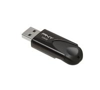 PNY Attaché 4 128GB USB 2.0 Type-A, lecture 25Mo/s, écriture 8Mo/s, compatible Windows, macOS, Linux, format Slide noir, 53.8x19.5x9.5mm