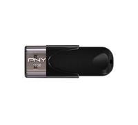 PNY Attaché 4 16GB USB 2.0 Type-A Noir : Lecture 25Mo/s, Écriture 8Mo/s - Dimensions 53.8x19.5x9.5mm - Compatible Windows/macOS/Linux
