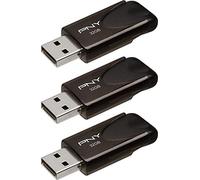 PNY Attaché 4 Lot de 3 clés USB 2.0 Noir 32 Go