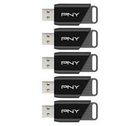 PNY Clé USB Attaché X 64 Go USB 3.2 Gen 1 – Lecture jusqu'à 130 Mo/s – Pack de 5