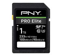 PNY Carte mémoire Flash SDXC Pro Elite Classe 10 U3 V30 1 to (P-SD1TBV30100PRO-GE)